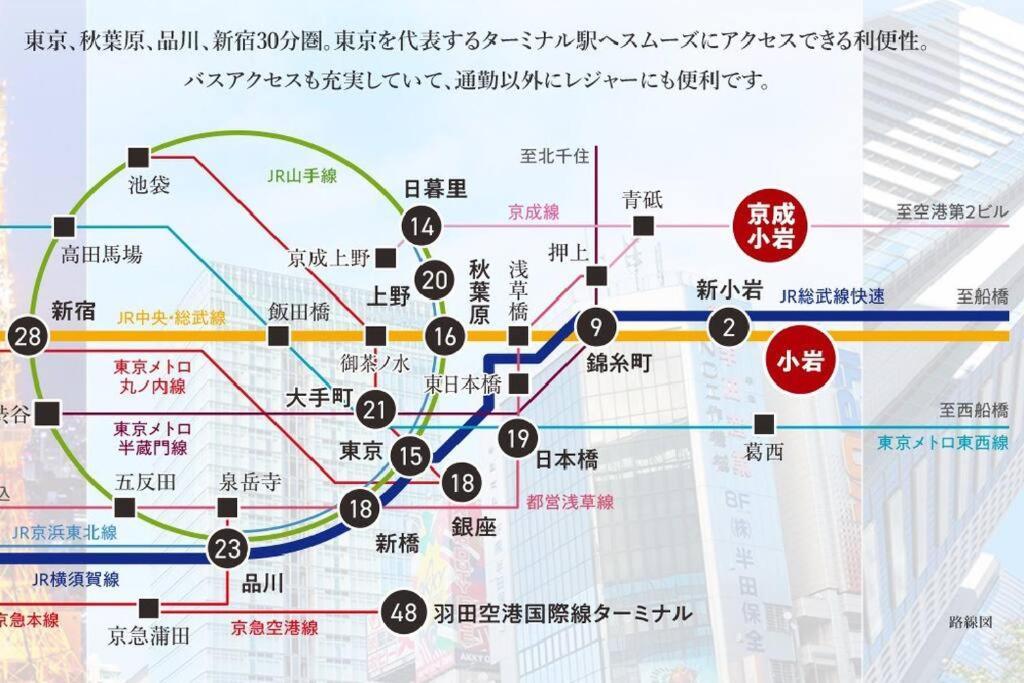 Jinghouse小岩 Direct To Shinjuku/Airport/Close To Station Tokyo Exterior photo